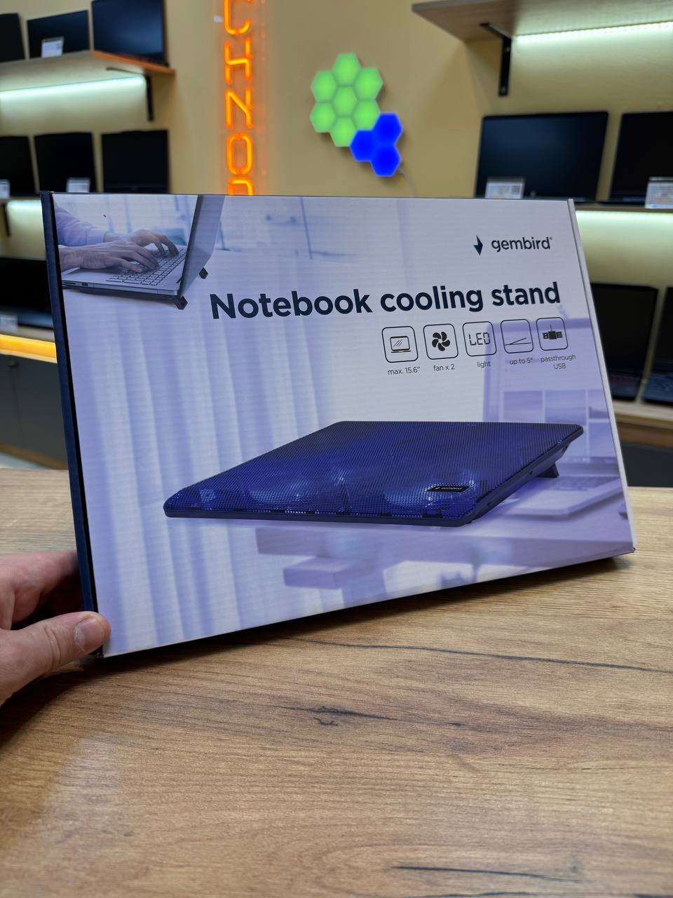 Охолоджуюча підставка Gembird 15.6" USB, 2 вентилятори - Зображення 1