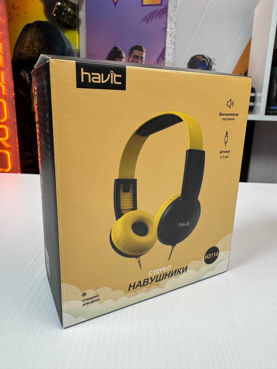 Навушники дитячі дротові накладні HAVIT HV-H211d з мікрофоном - Зображення 1