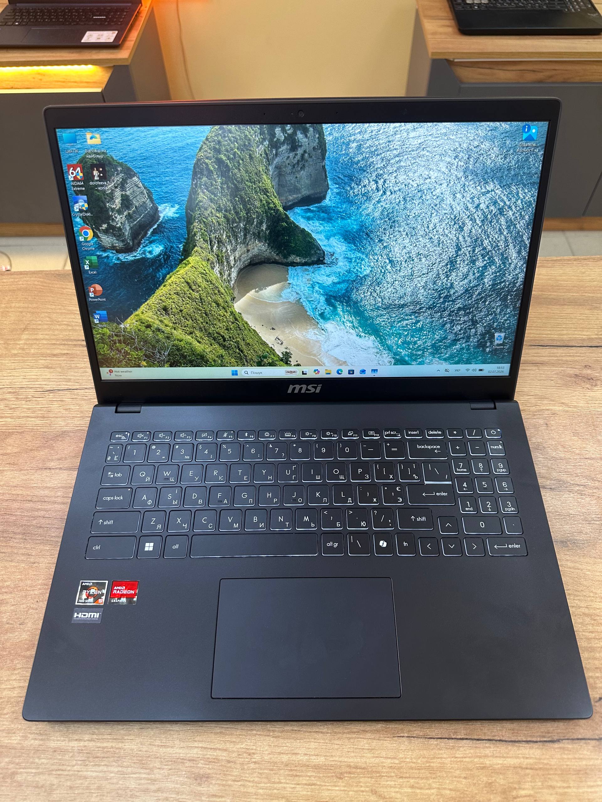 MSI Modern 15 B7M / Ryzen 5 7430U / 16GB RAM / 512GB SSD (TP) - Зображення 7